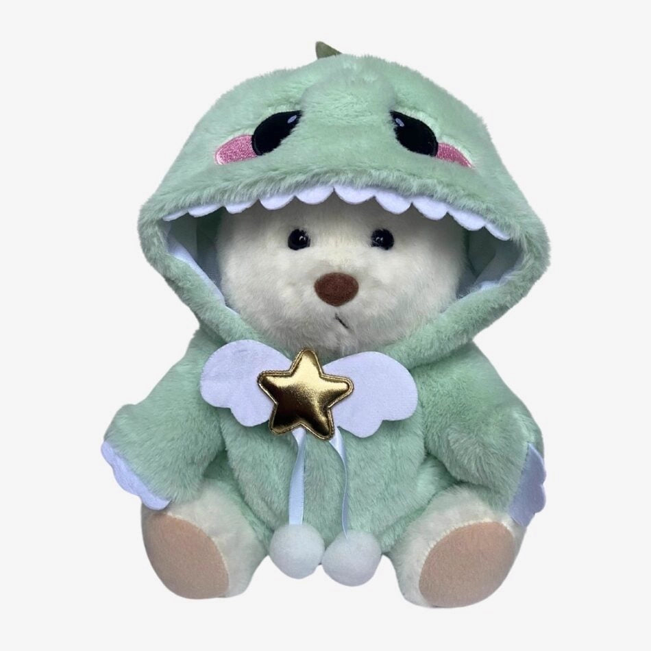 Ours en peluche déguisé en dinosaure