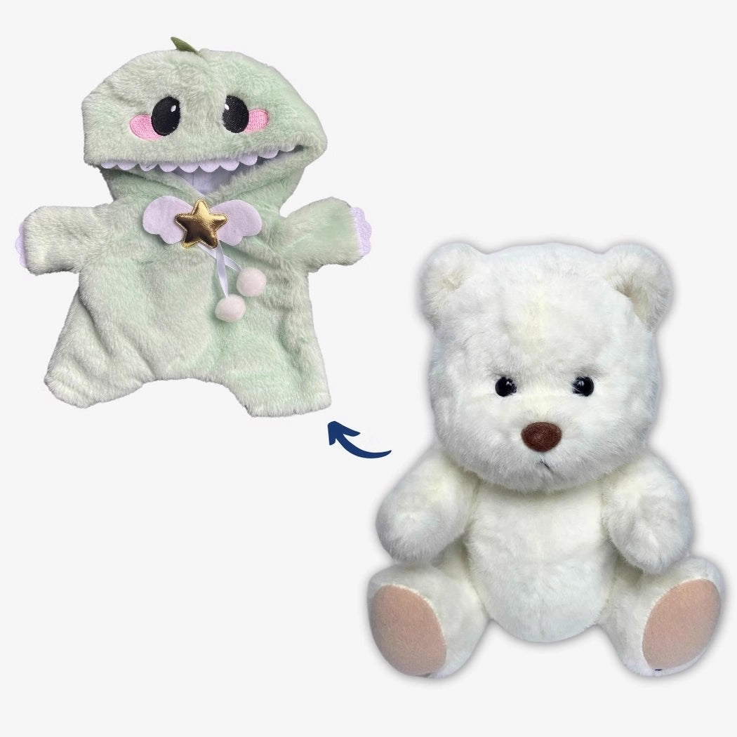 Ours en peluche déguisé en dinosaure