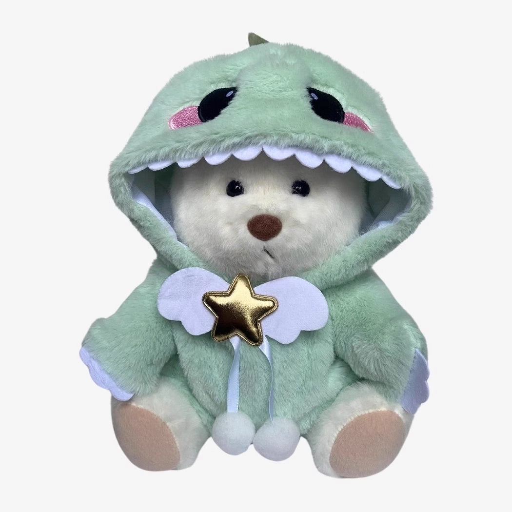 Ours en peluche déguisé en dinosaure