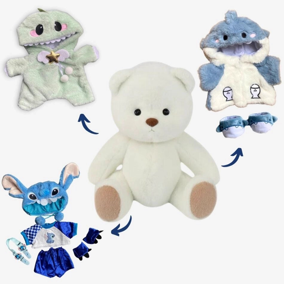 Ours en peluche déguisé en stitch