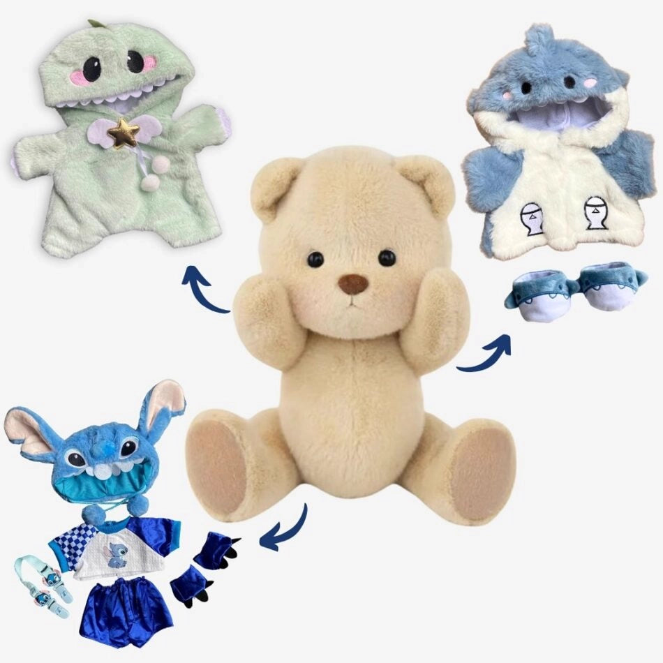 Ours en peluche déguisé en stitch