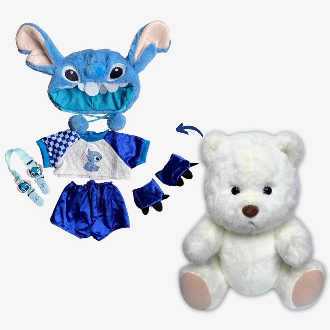 Ours en peluche déguisé en stitch