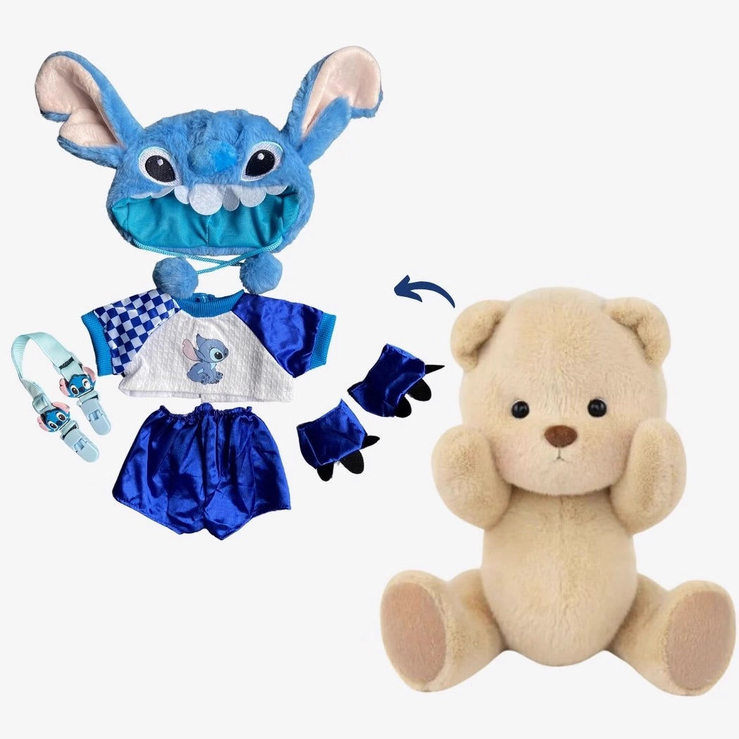Ours en peluche déguisé en stitch