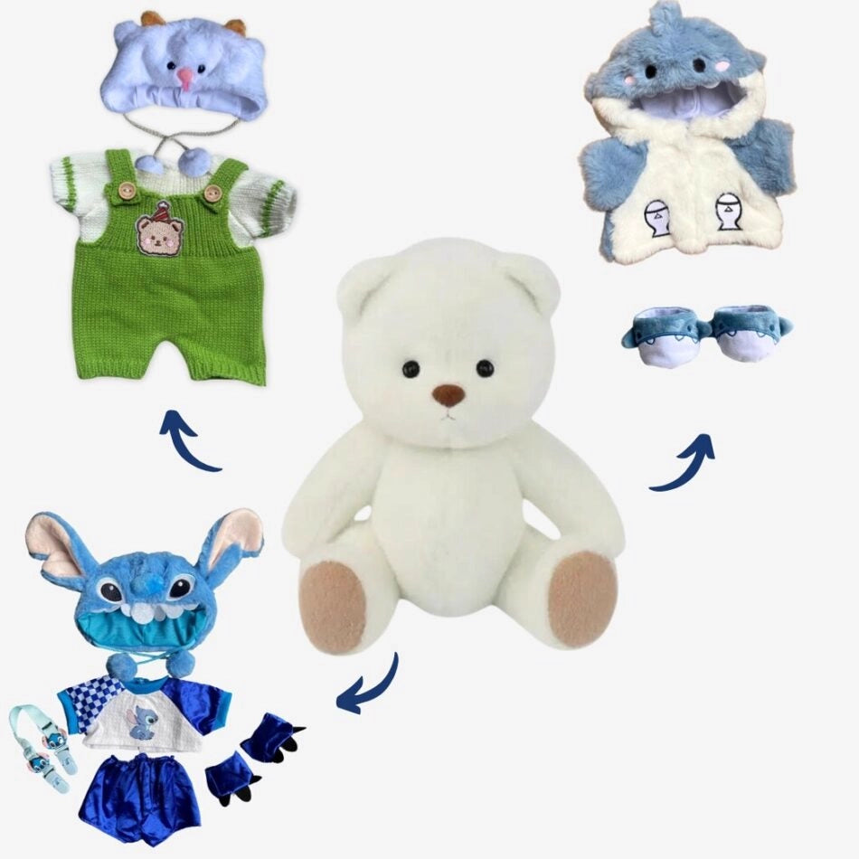 Ours en peluche en combinaison verte