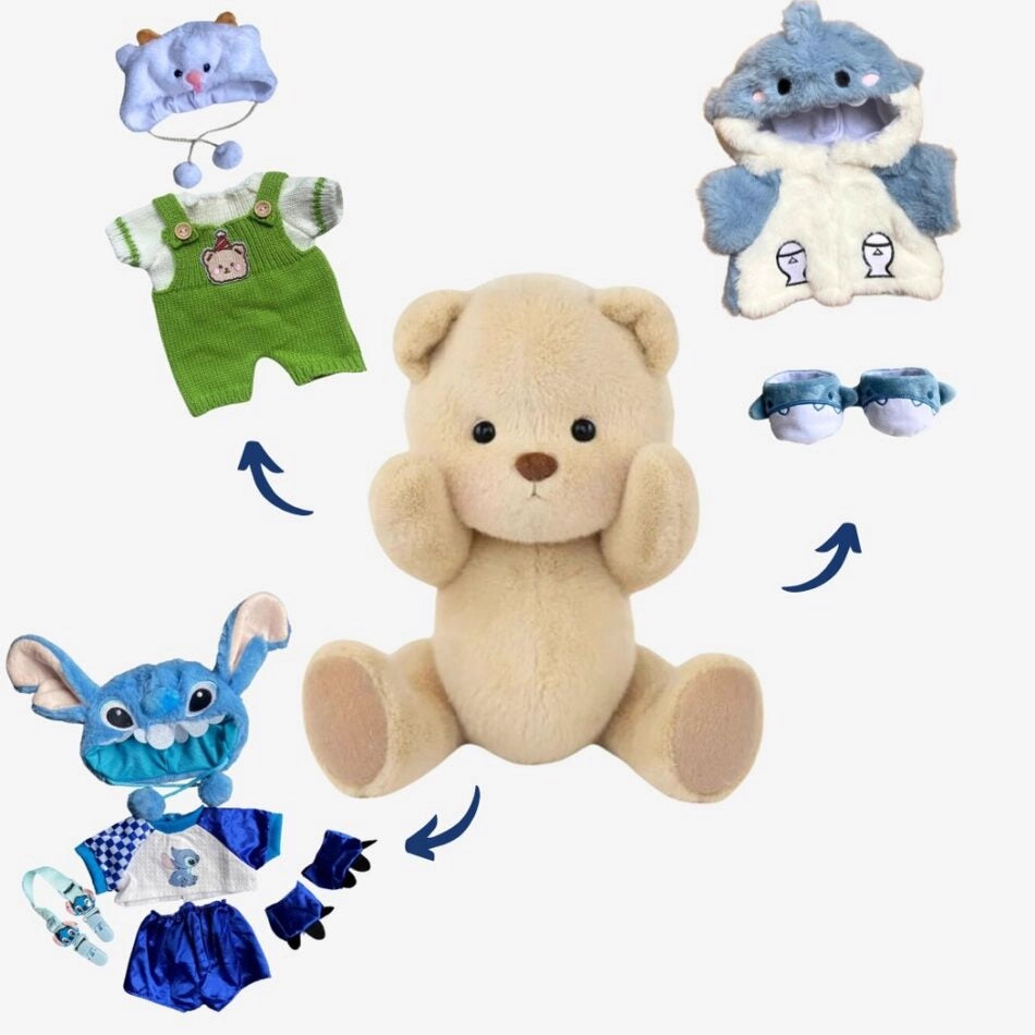 Ours en peluche en combinaison verte