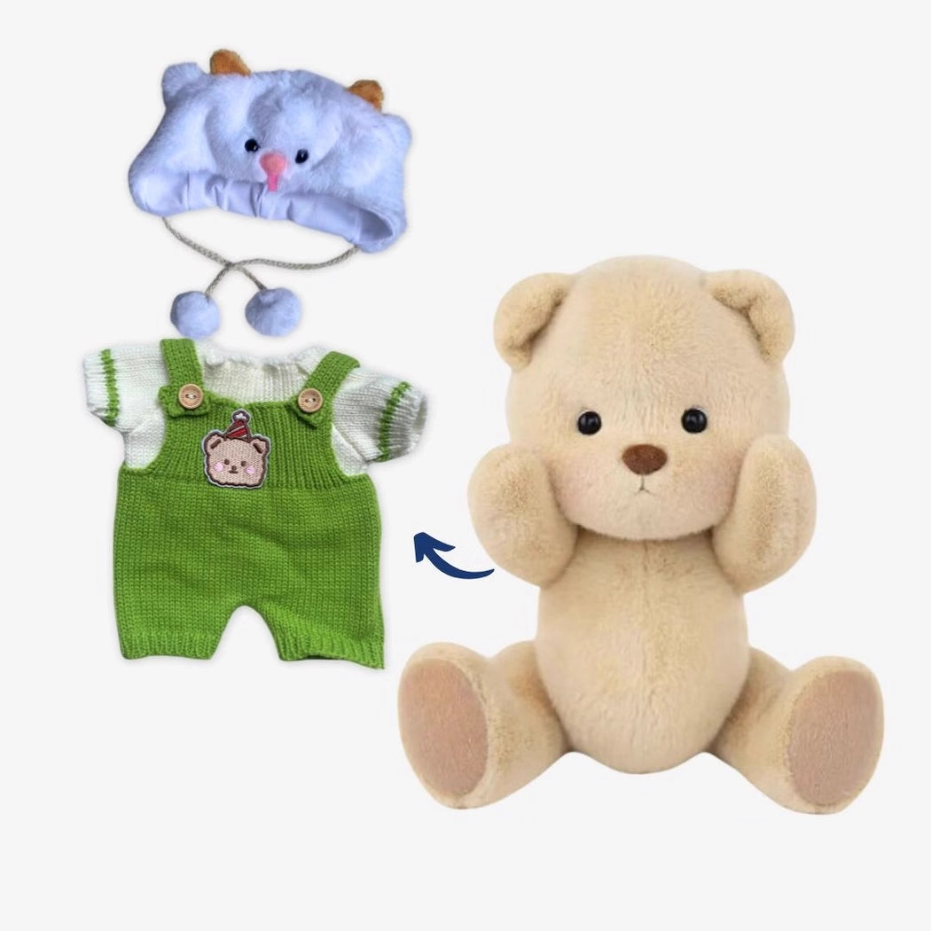 Ours en peluche en combinaison verte