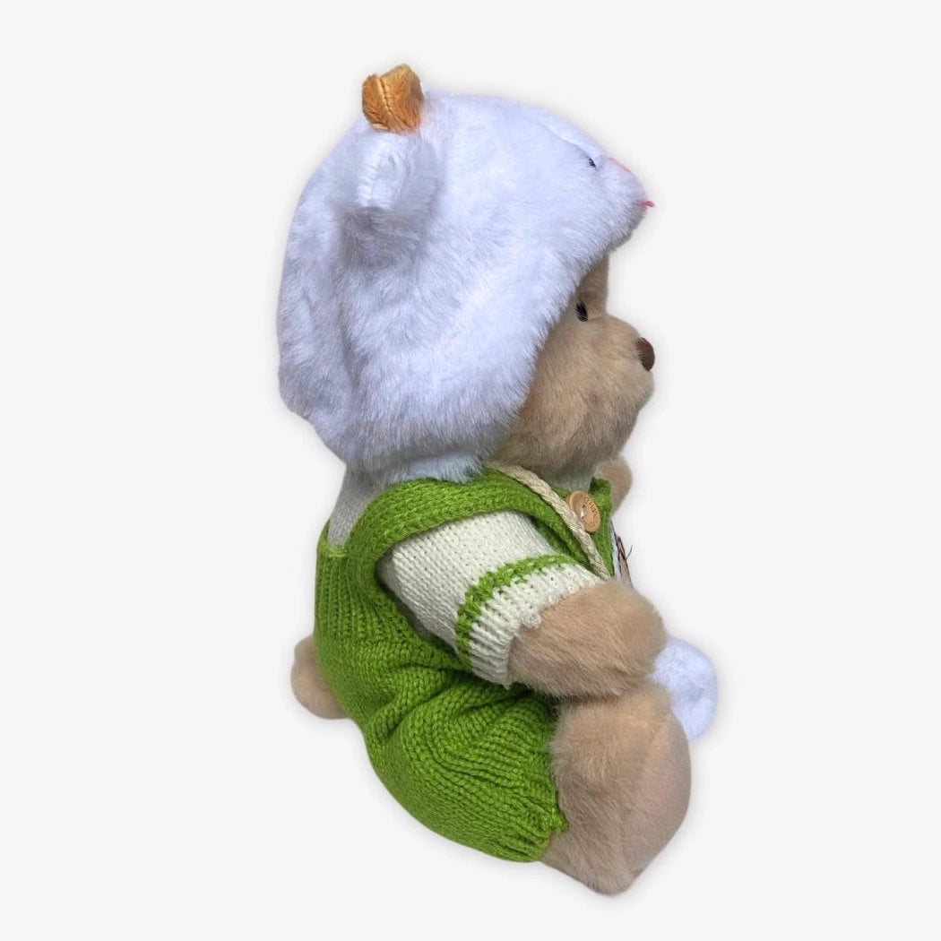 Ours en peluche en combinaison verte