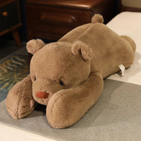 Ours en peluche géant brun et allongé 65cm