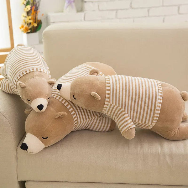 Ours en peluche géant brun et habillé Avec pull / 35cm