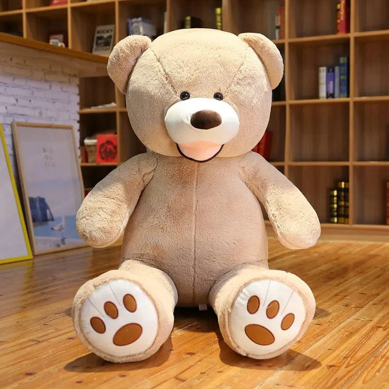 Ours en peluche géant coloré et souriant Marron clair / 100cm