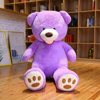 Ours en peluche géant coloré et souriant Violet / 100cm