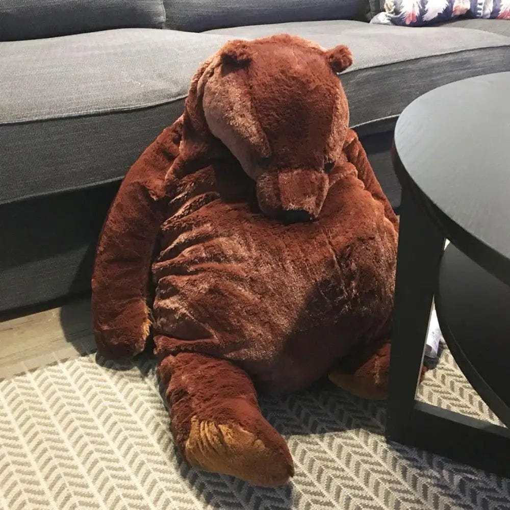 Ours en peluche géant marron et glouton
