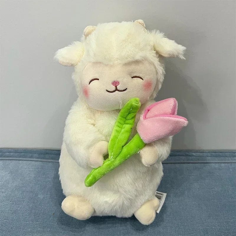 Peluche agneau d'amour Saint-Valentin Rose