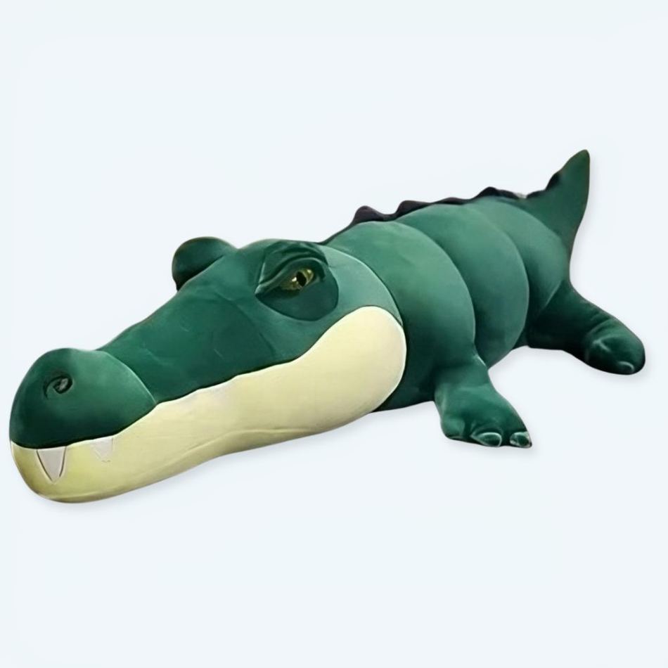 Peluche alligator bleu géant doux et amusant enfant 100cm La compagnie de la peluche
