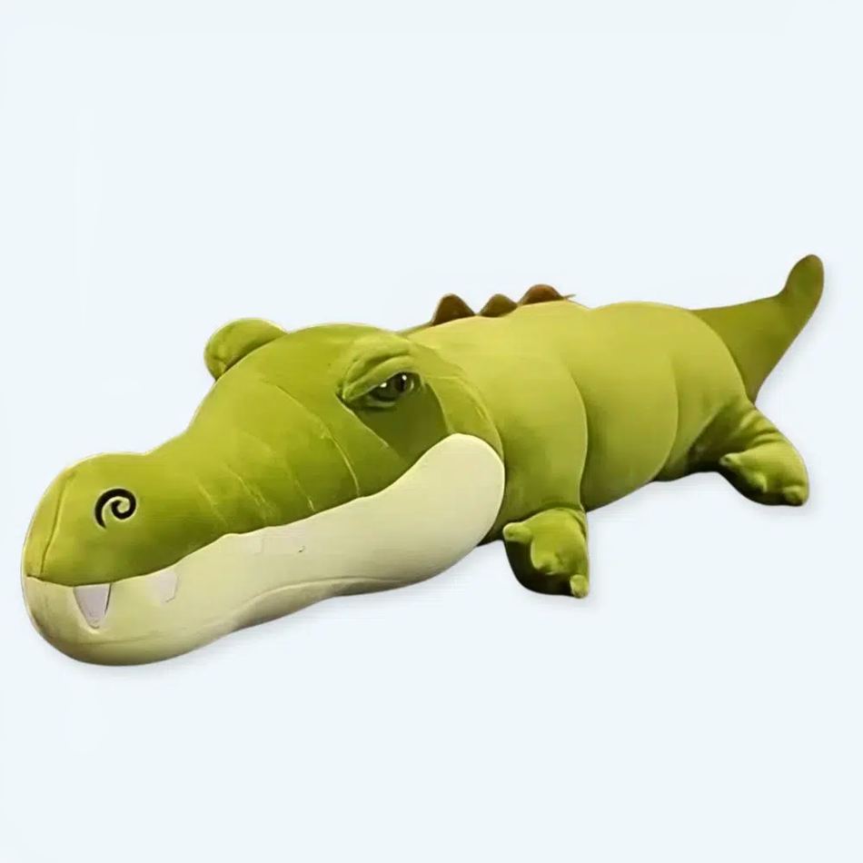 Peluche alligator vert géant doux enfant cadeau 100cm La compagnie de la peluche