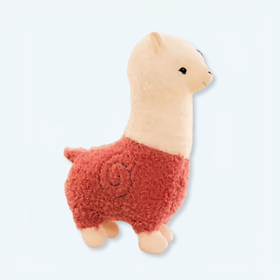 Peluche alpaga robe colorée doux et câlin enfant La compagnie de la peluche