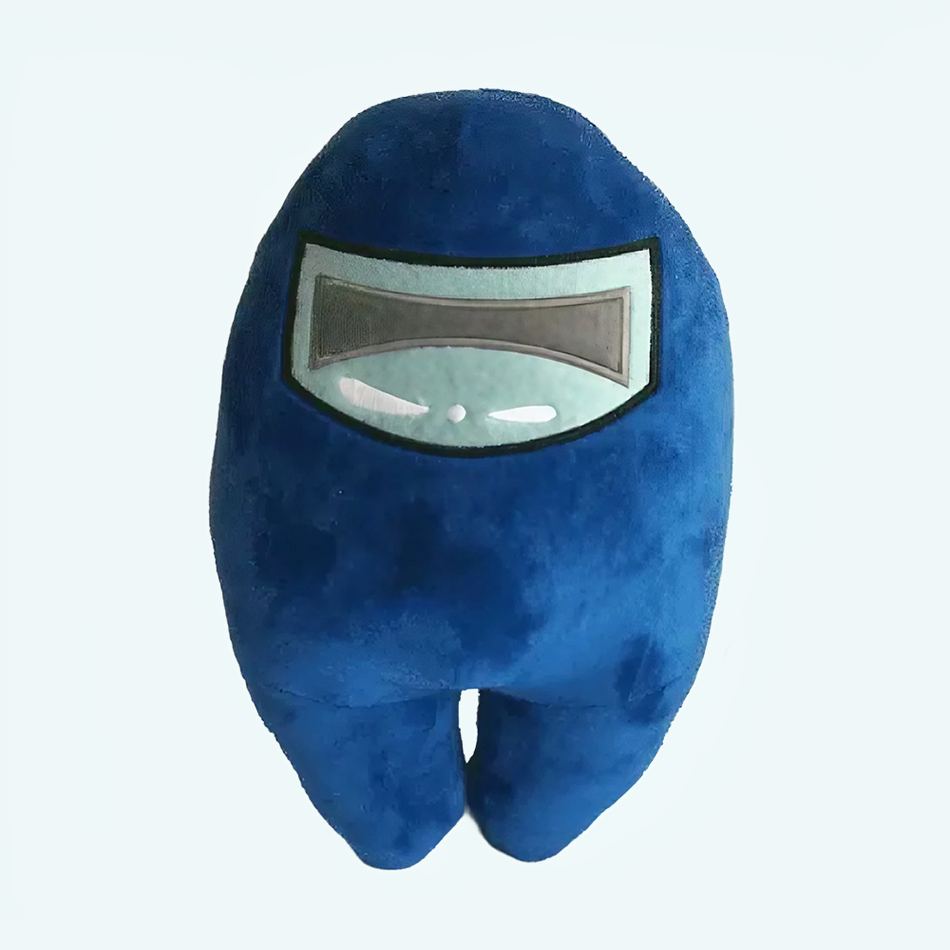 Peluche Among Us bleu personnage doux et amusant La compagnie de la peluche