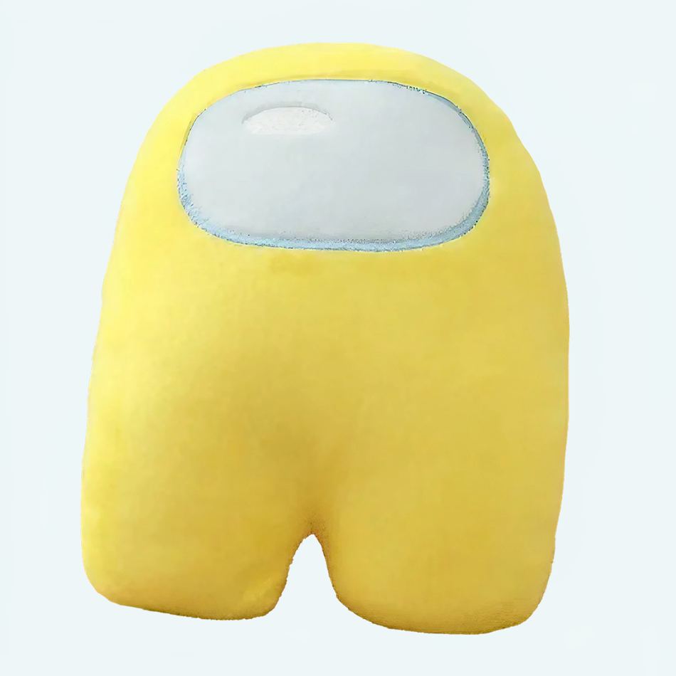 Peluche Among Us jaune douce câline personnage jeu 10cm La compagnie de la peluche