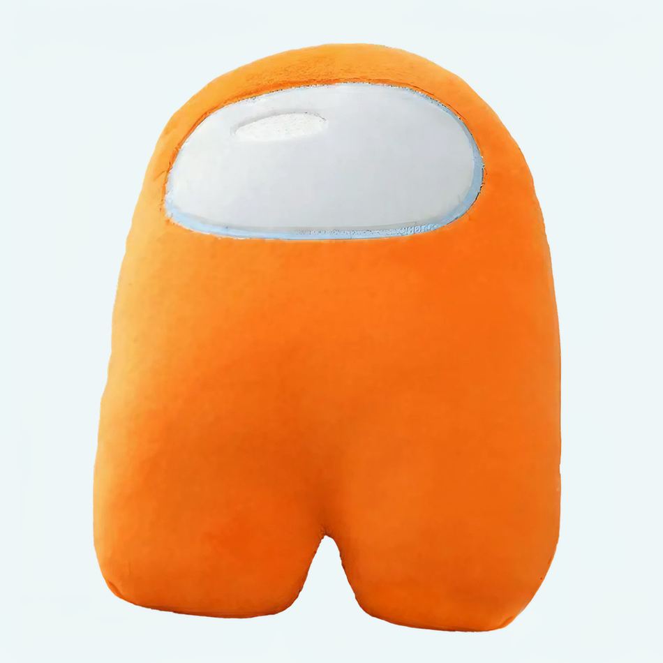 Peluche Among Us orange douce câline univers gaming 10cm La compagnie de la peluche