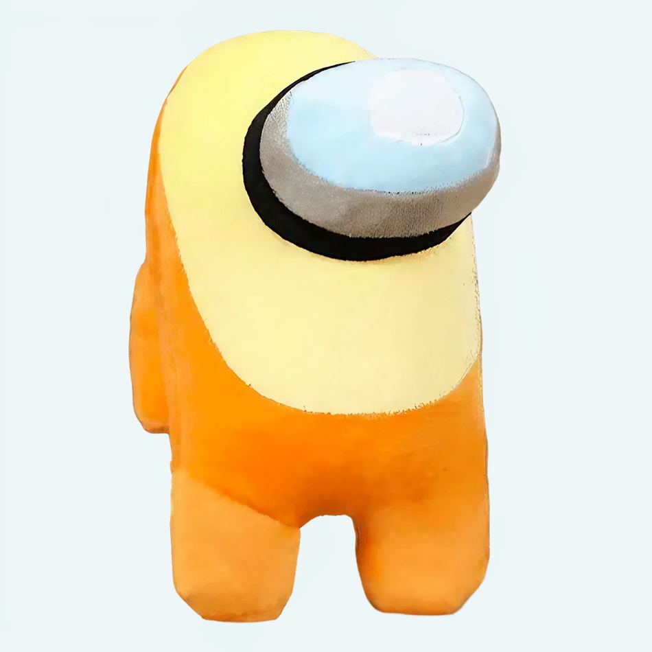 Peluche Among Us orange jaune douce enfant câlin 10cm La compagnie de la peluche