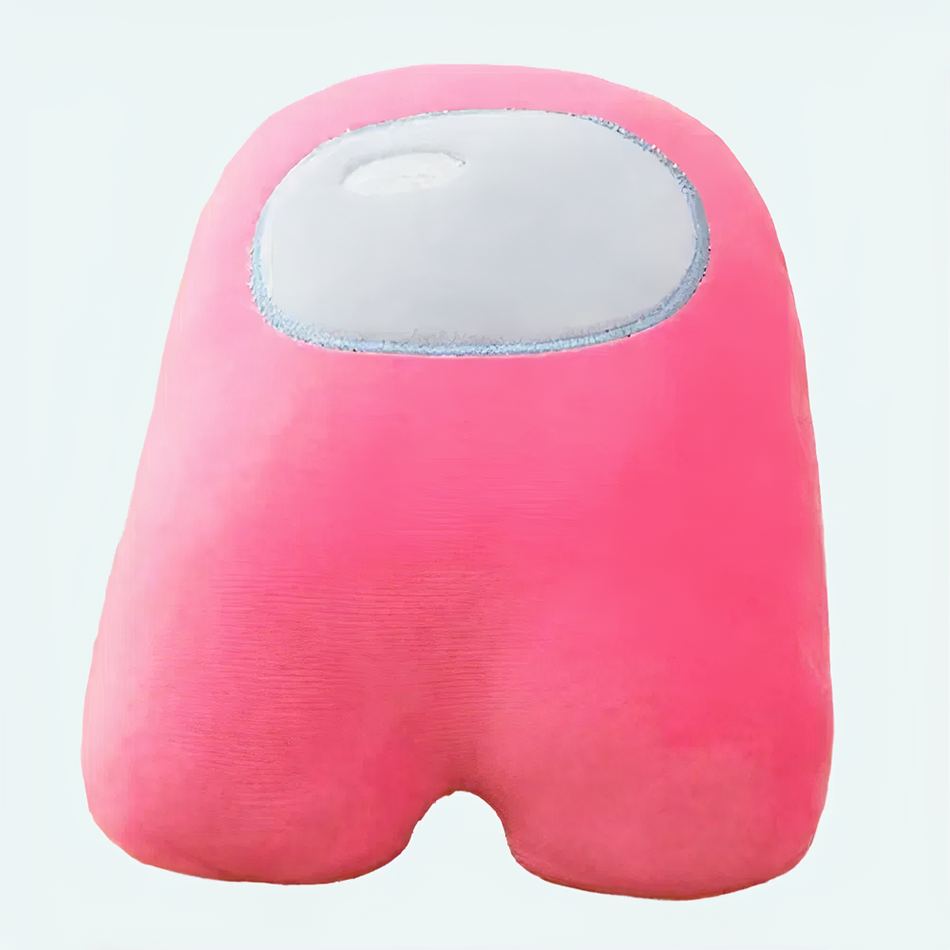 Peluche Among Us rose douce et câline univers jeux 10cm La compagnie de la peluche