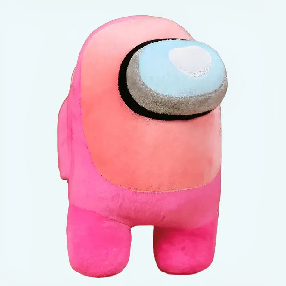 Peluche Among Us rose saumon douce enfant amusant 10cm La compagnie de la peluche