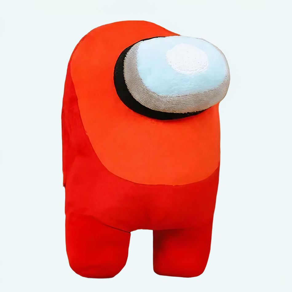 Peluche Among Us rouge orange douce enfant amusant 10cm La compagnie de la peluche