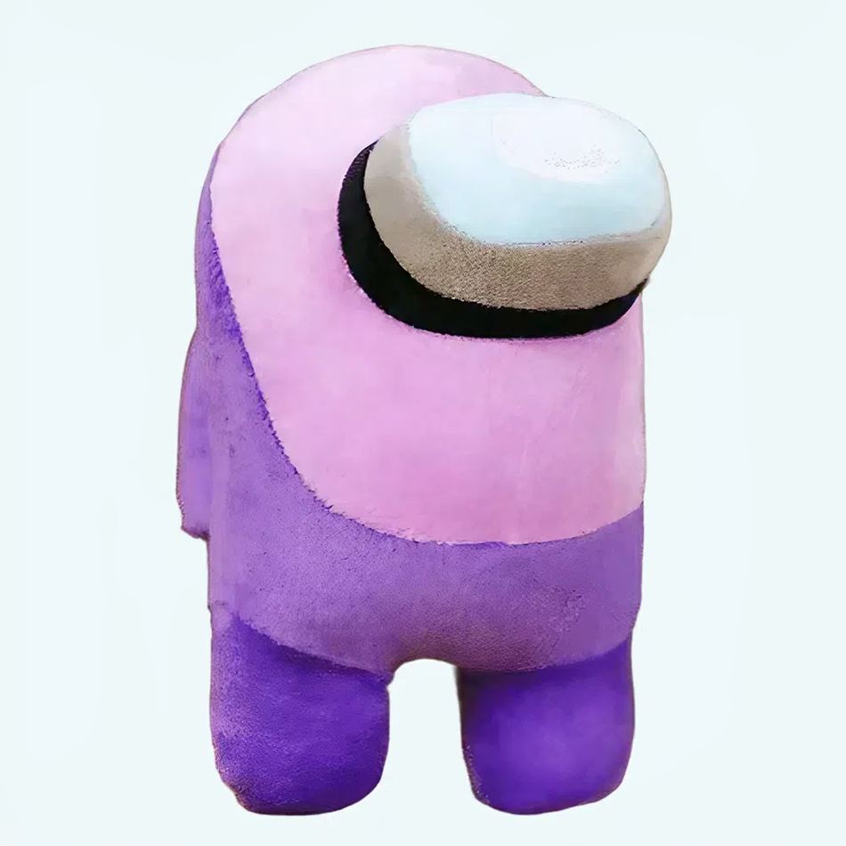 Peluche Among Us violette douce câline enfant 10cm La compagnie de la peluche
