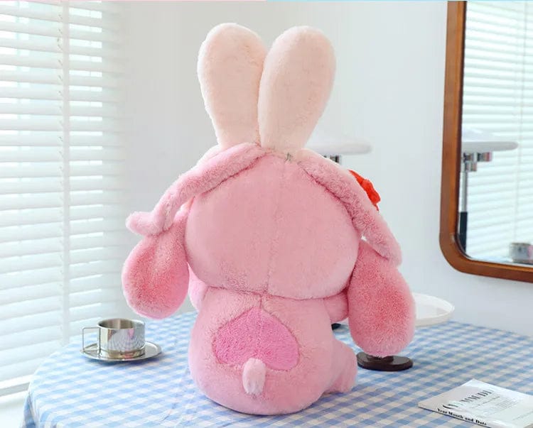 Peluche Angel rose aux oreilles de lapin