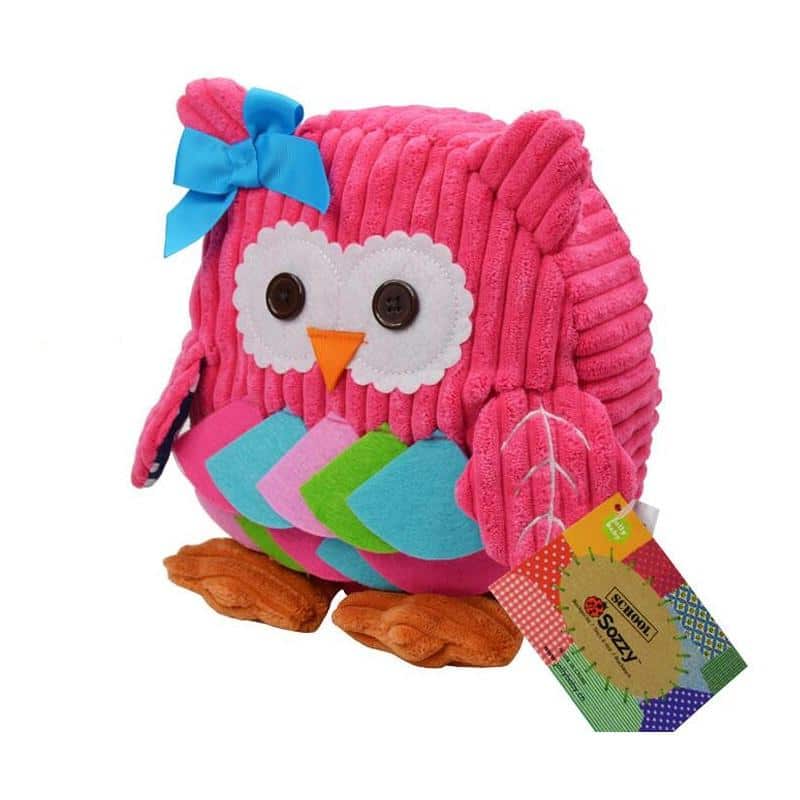 Peluche animaux sac à dos enfant doux et ludique rose La compagnie de la peluche