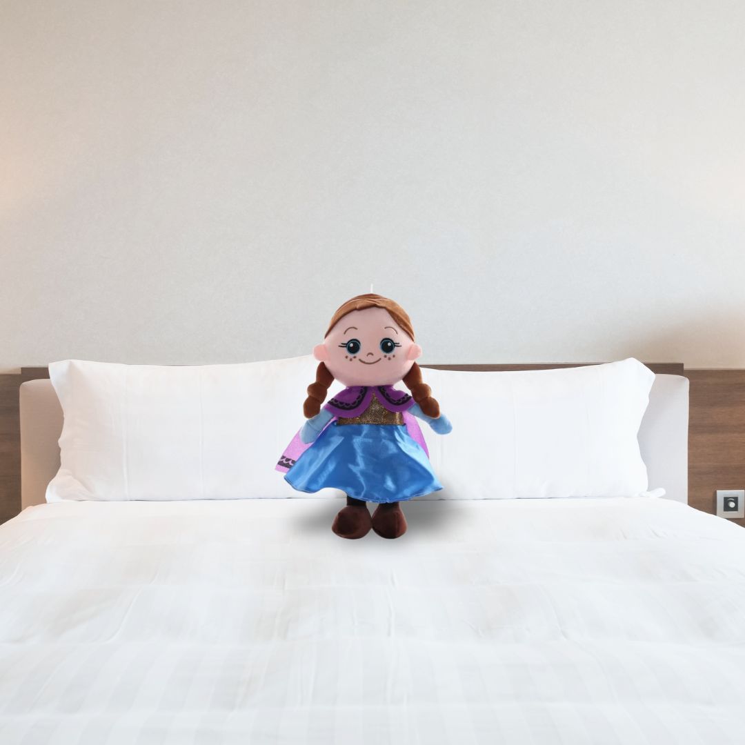 Peluche Anna poupée chiffon douce enfant câlin hiver La compagnie de la peluche