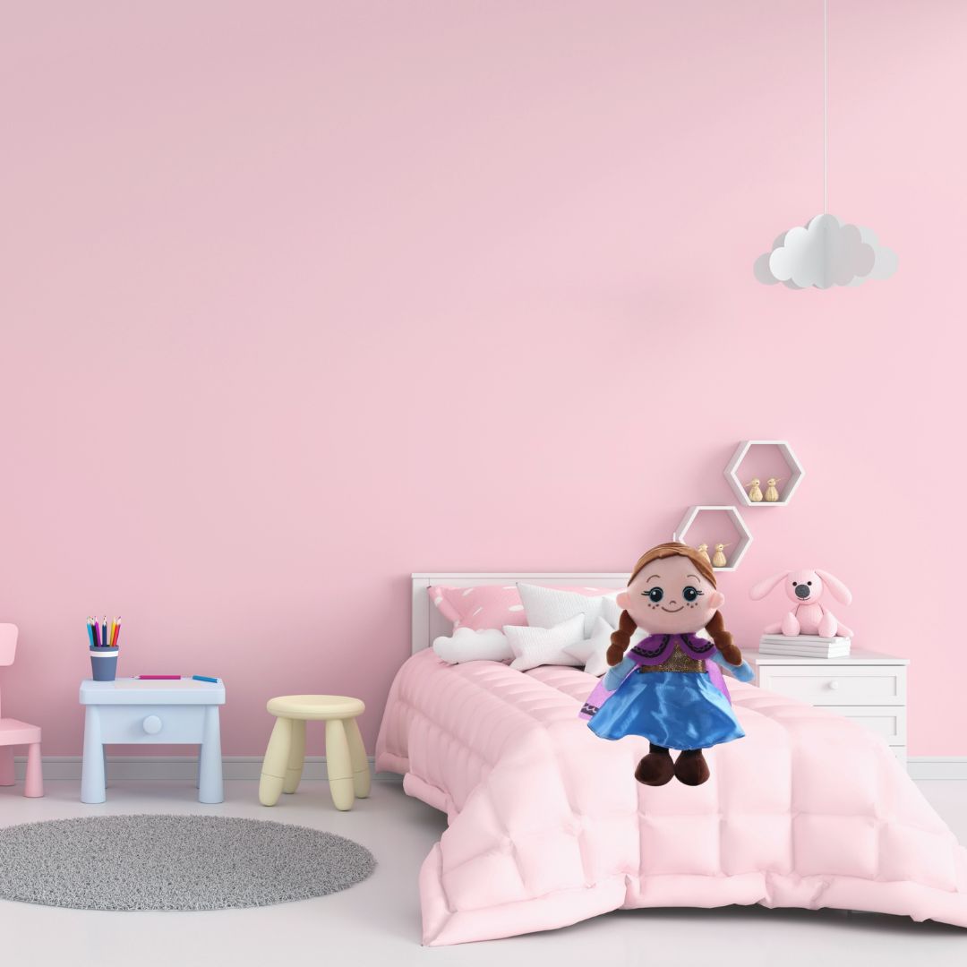 Peluche Anna poupée chiffon douce enfant câlin hiver La compagnie de la peluche