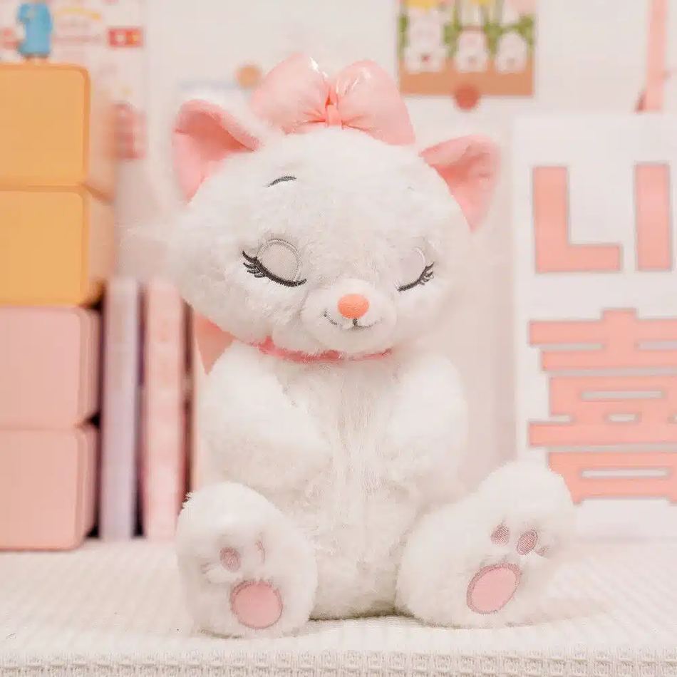 Peluche Aristochats douce câline blanche ou noire blanc / s La compagnie de la peluche