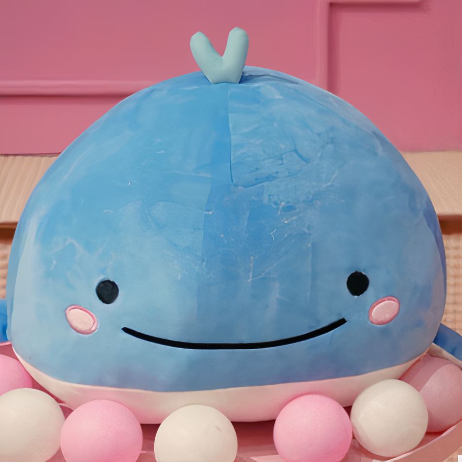 Peluche baleine bleue océan douce câline enfant hiver La compagnie de la peluche