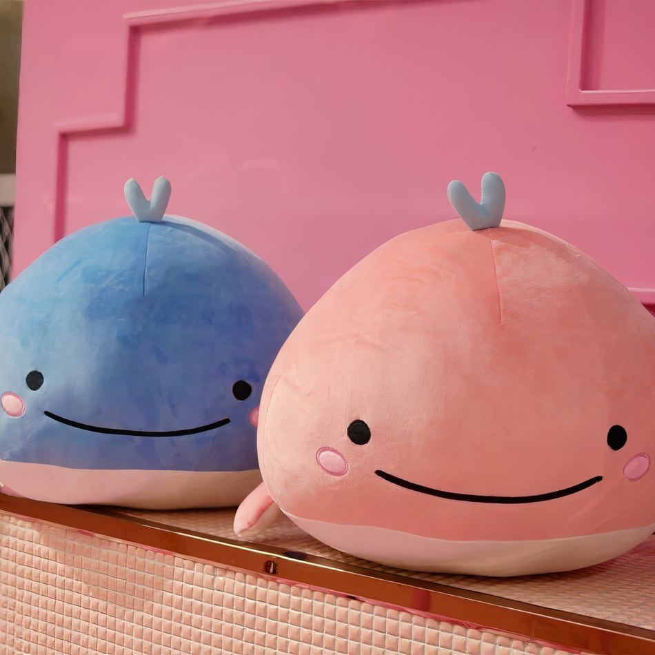 Peluche baleine bleue océan douce câline enfant hiver La compagnie de la peluche