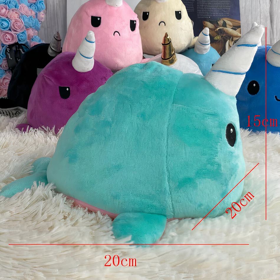 Peluche baleine licorne blanche douce univers magique La compagnie de la peluche