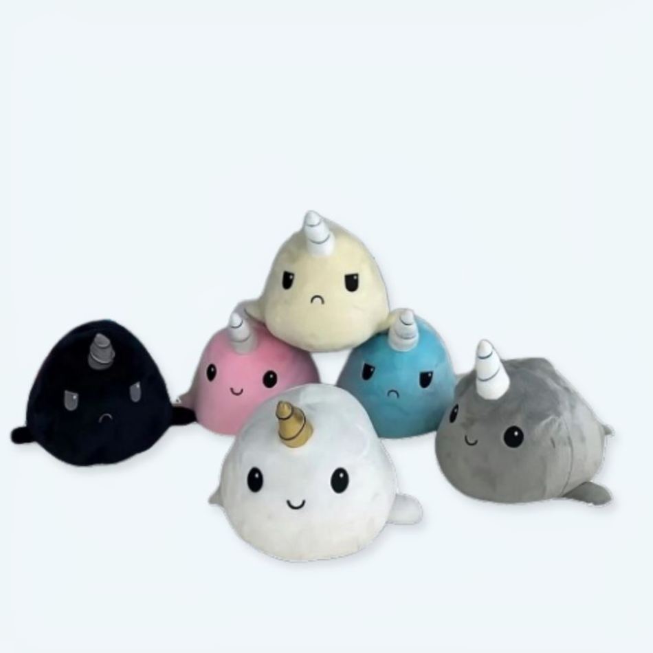 Peluche baleine licorne blanche douce univers magique La compagnie de la peluche