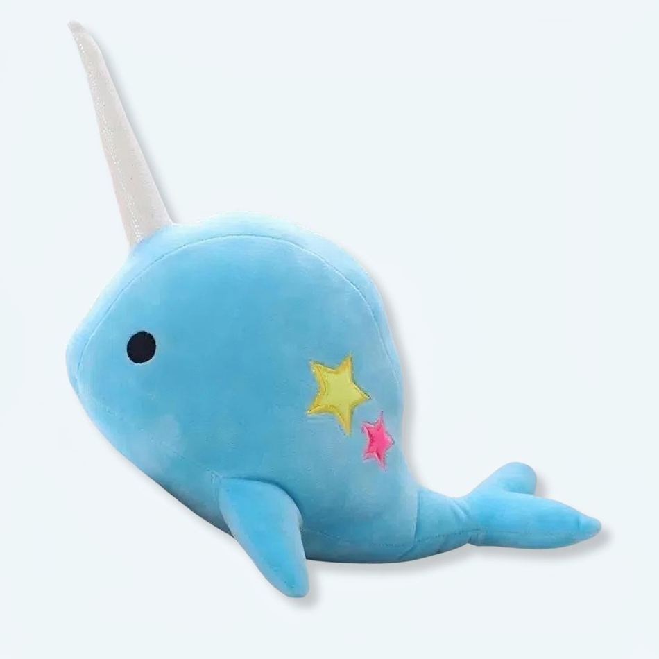 Peluche baleine licorne bleue douce enfant rêveur 35cm La compagnie de la peluche