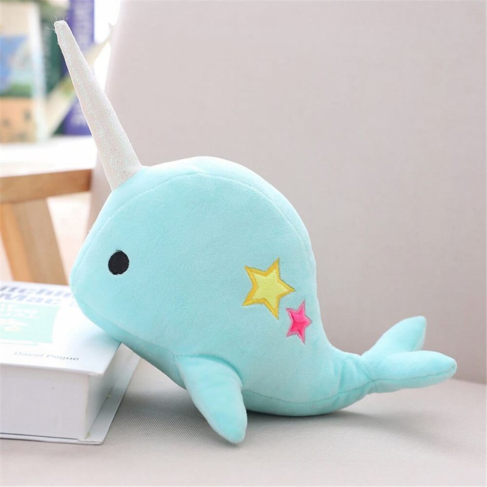 Peluche baleine licorne douce océan enfant câlin 35cm La compagnie de la peluche