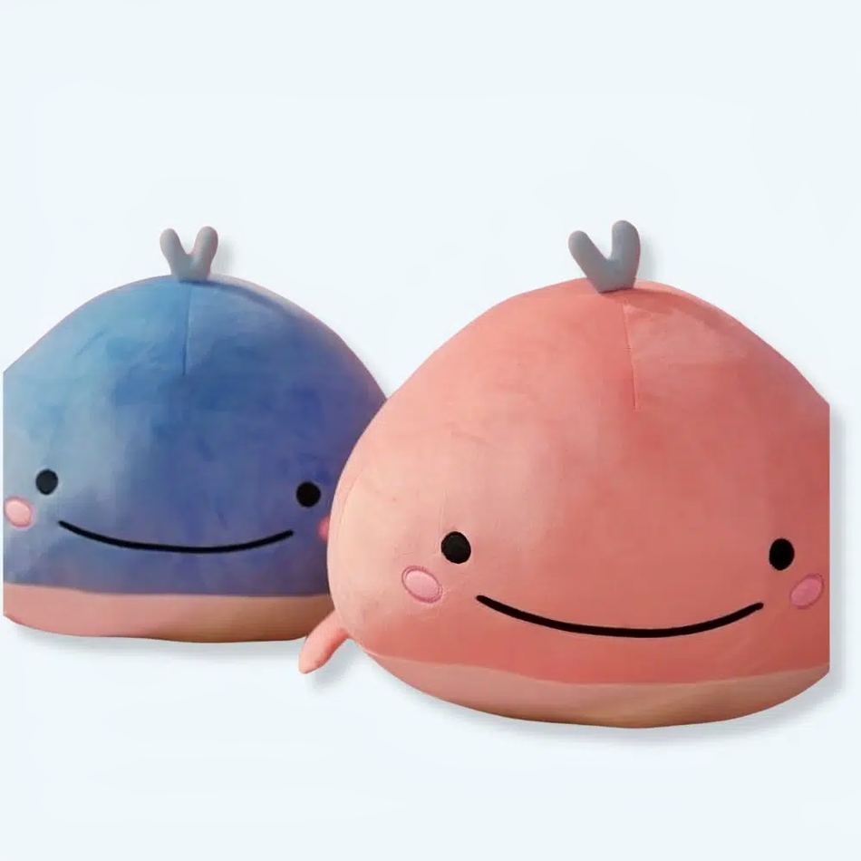 Peluche baleine rose moelleuse océan câlin enfant La compagnie de la peluche