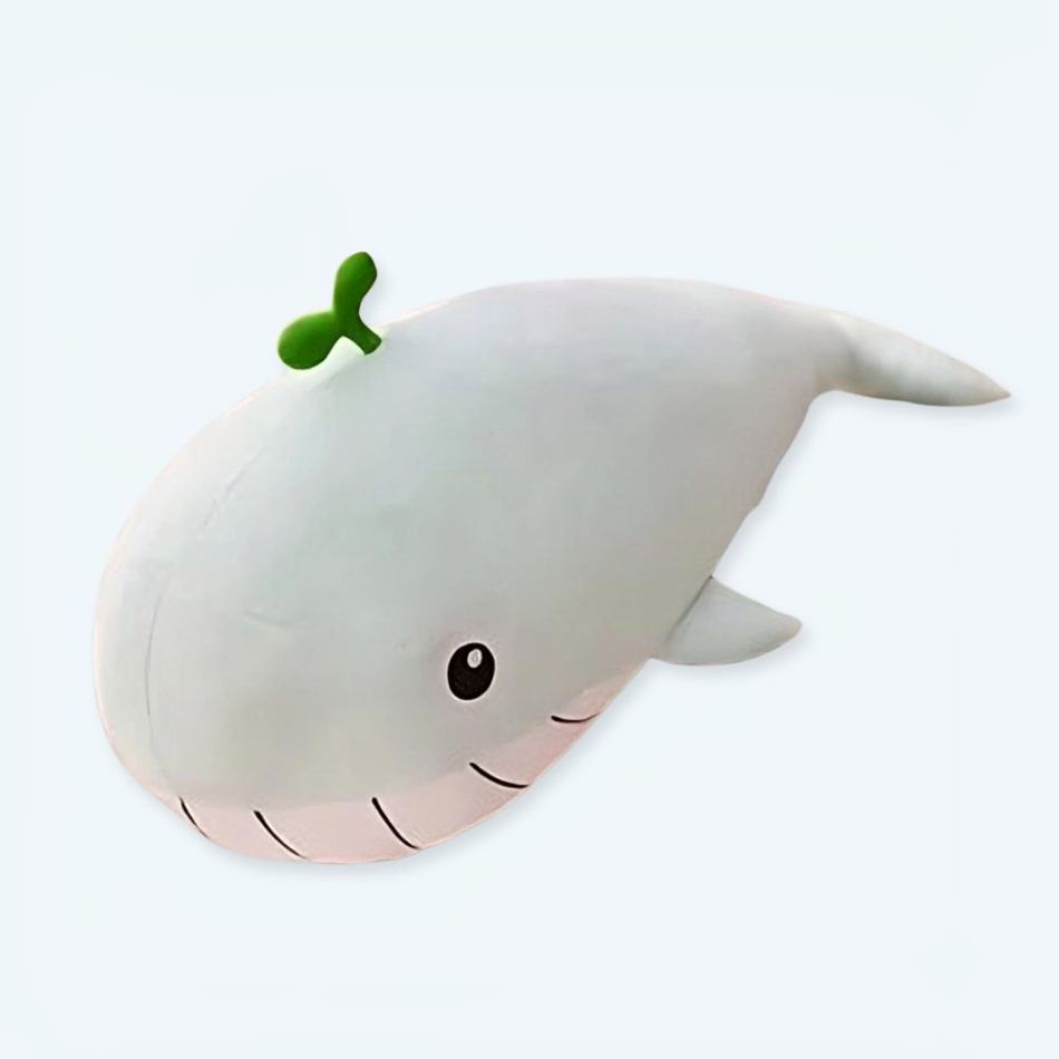 Peluche baleine vert pastel oreiller doux câlin océan 65cm La compagnie de la peluche