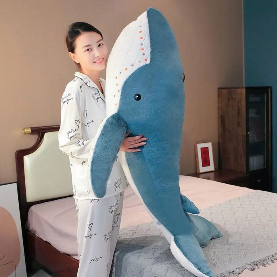 Peluche baleine XXL douce océan câlin enfant La compagnie de la peluche