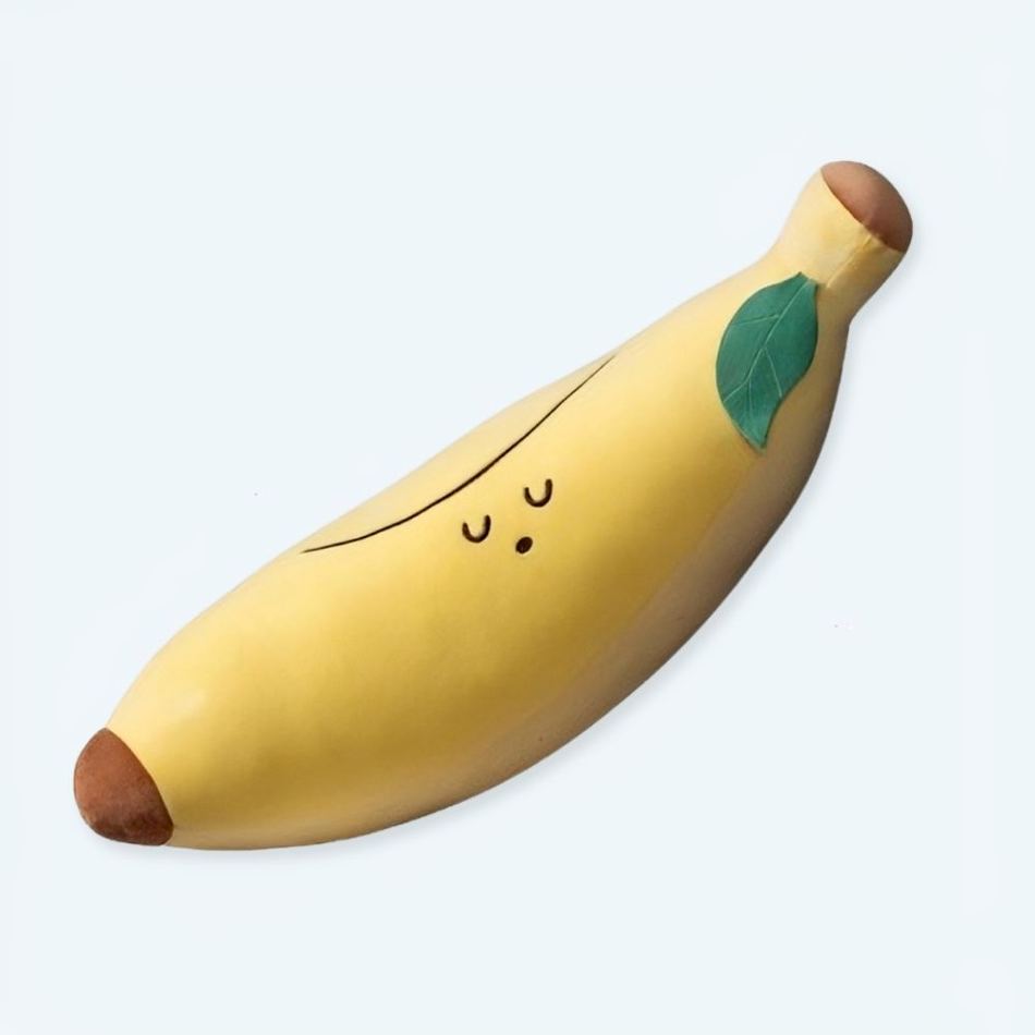 Peluche banane fruit mignon jaune doux câlin enfant La compagnie de la peluche