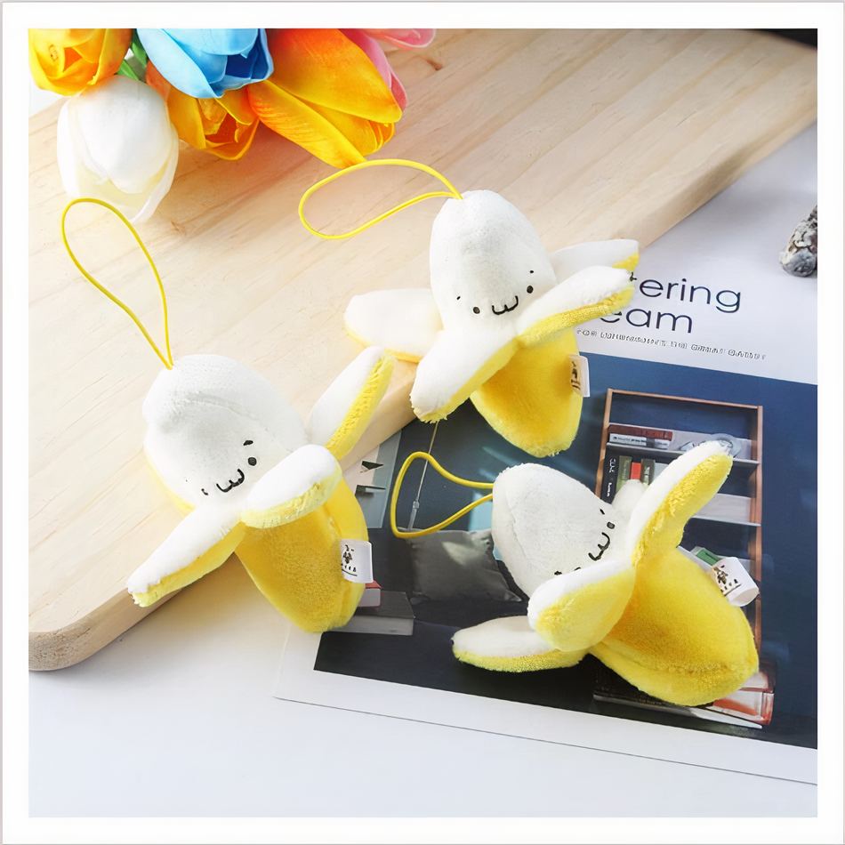 Peluche banane jaune amusante douce et originale La compagnie de la peluche
