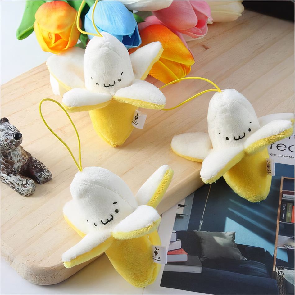 Peluche banane jaune amusante douce et originale La compagnie de la peluche