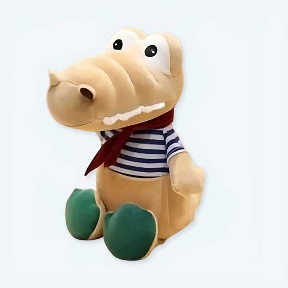 Peluche bébé crocodile marron 30cm La compagnie de la peluche