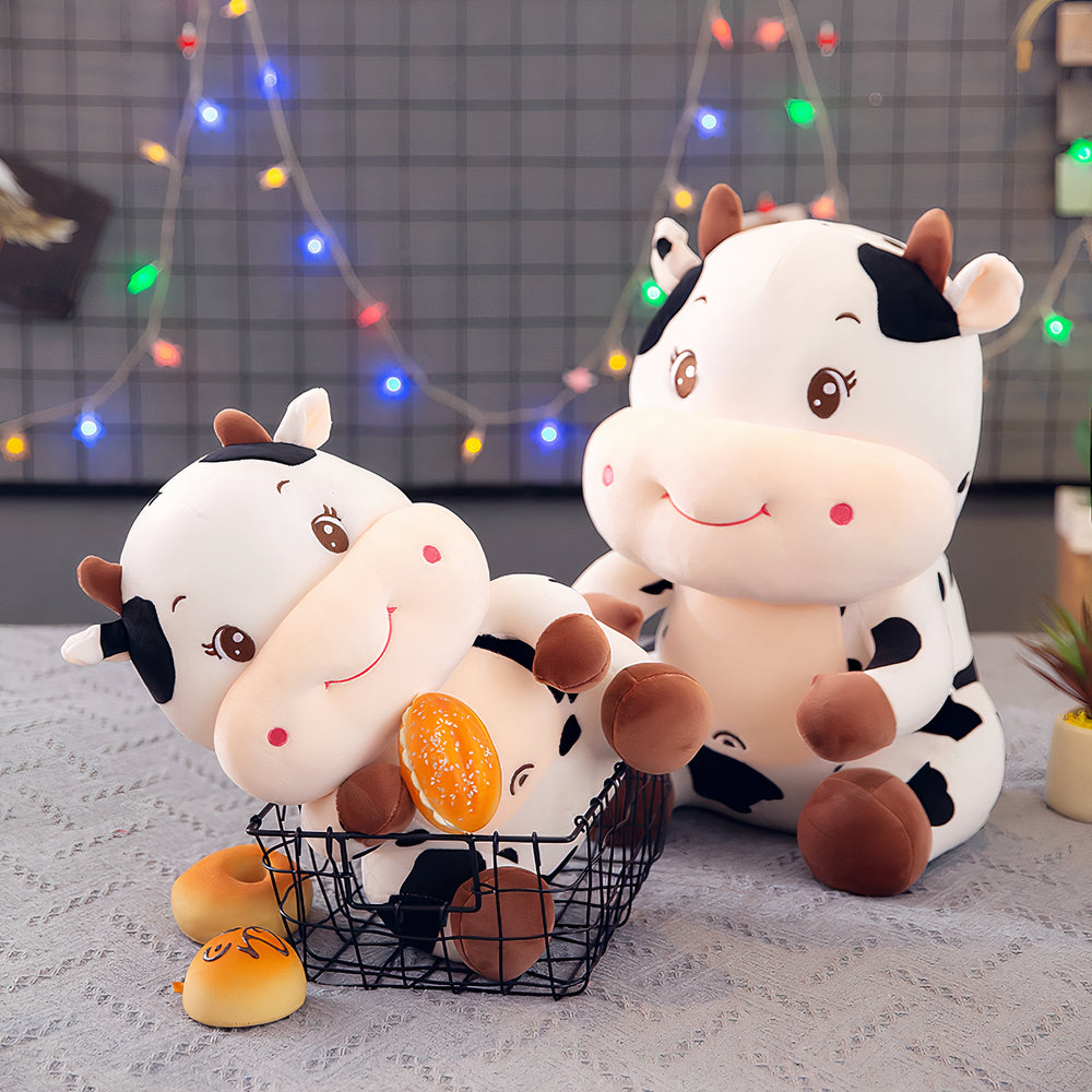 Peluche bébé vache brodé La compagnie de la peluche