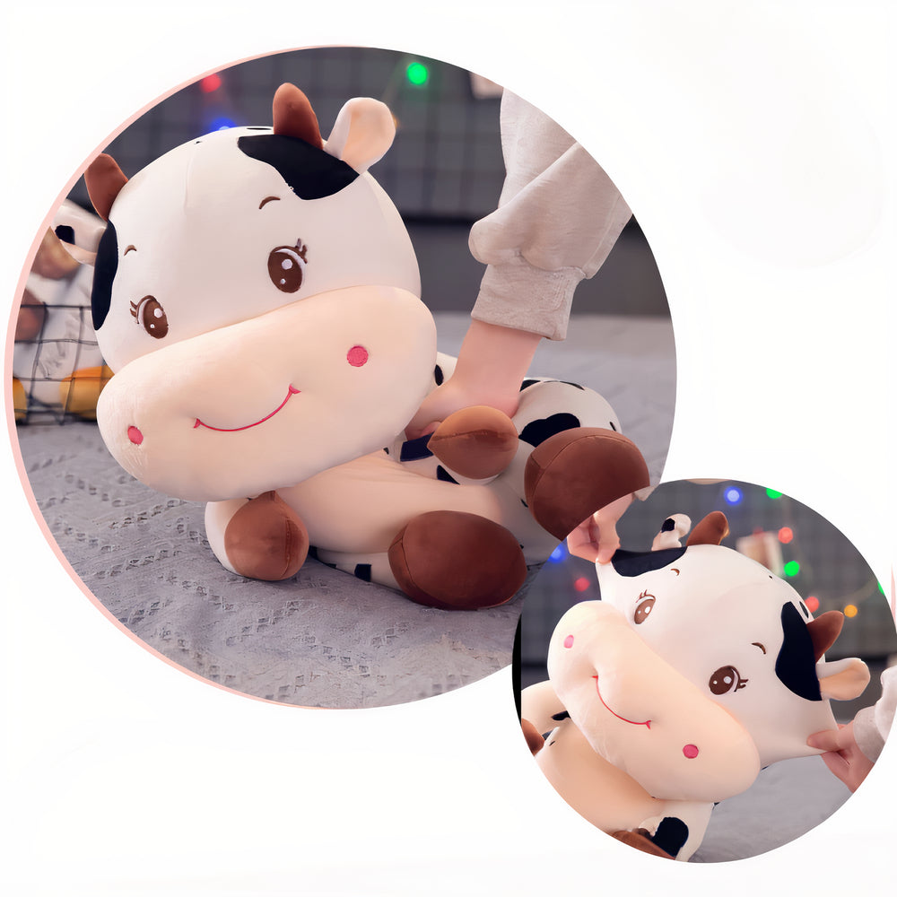 Peluche bébé vache brodé La compagnie de la peluche