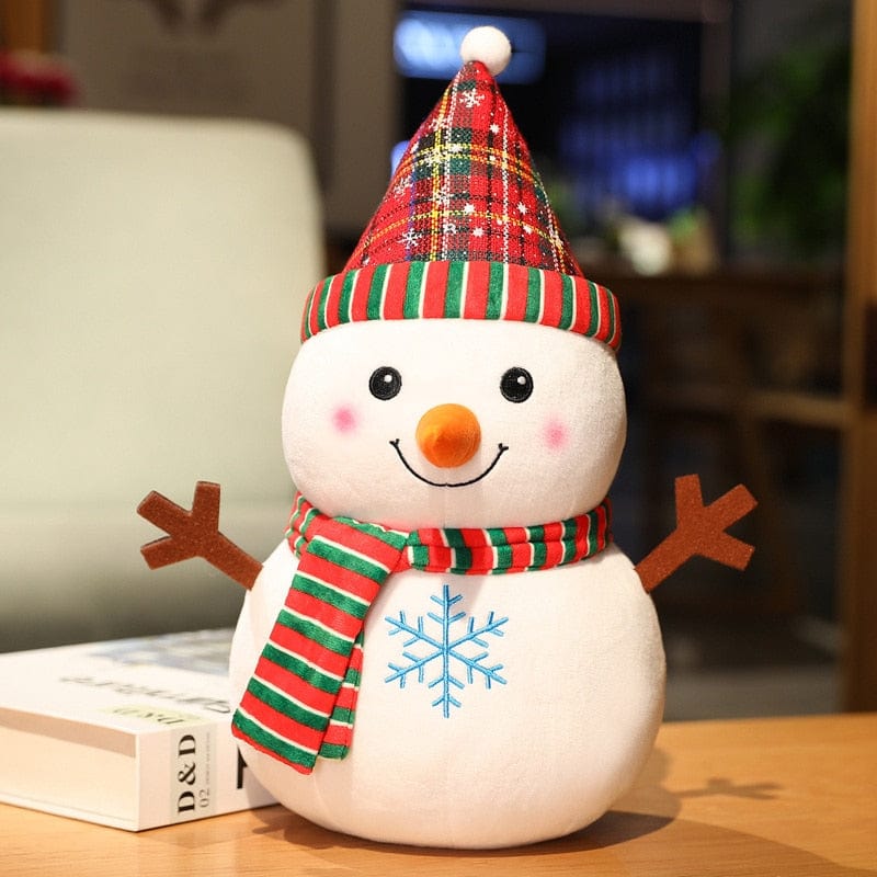 Peluche bonhomme de neige de noël Ensemble rayés