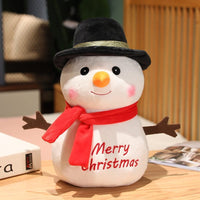 Peluche bonhomme de neige de noël Noir et Rouge